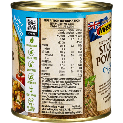 Massel Reduced Salt Chicken Stock Powder 140g