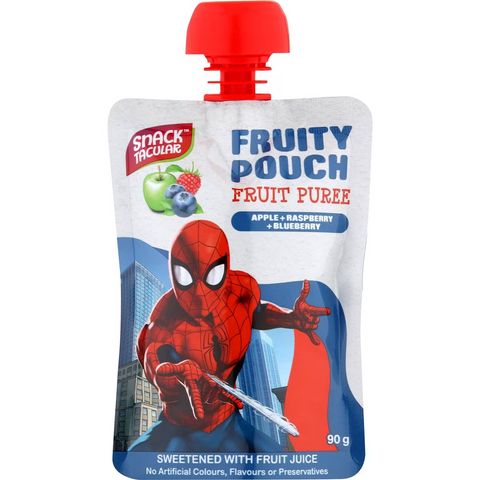 Snacktacular Fruit Pouch Apple, Raspberry & Blueberry Puree 90g X 5 Pack