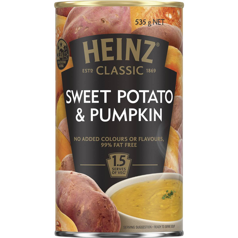 Heinz Classic Sweet Potato & Pumpkin Soup Vegetarian Ready Meals 535g