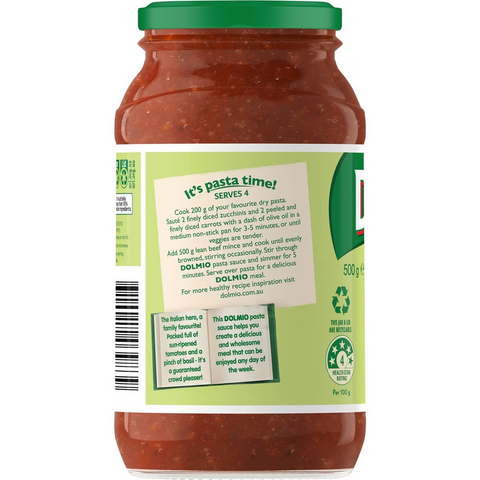 Dolmio Classic Tomato With Basil Pasta Sauce 500g