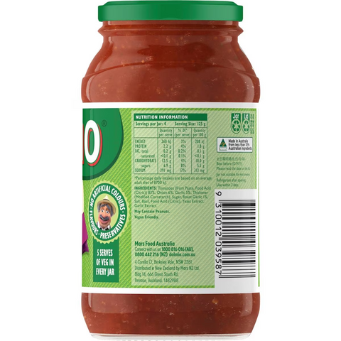 Dolmio Extra Tomato Onion & Roast Garlic Pasta Sauce 500g