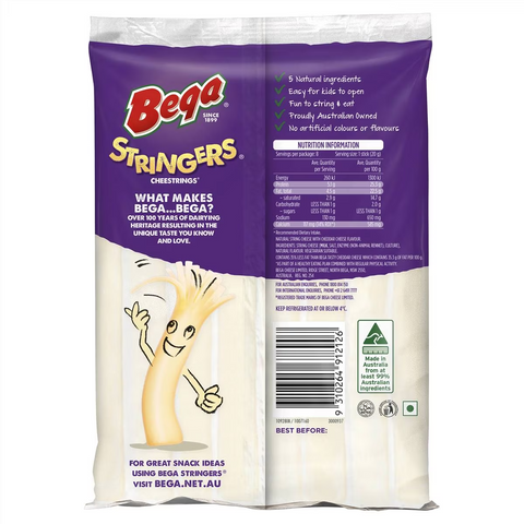 Bega Stringers Cheddar Cheese 8 Pack