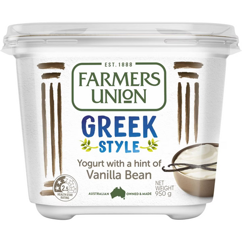Farmers Union Greek Style Yogurt Vanilla 950g
