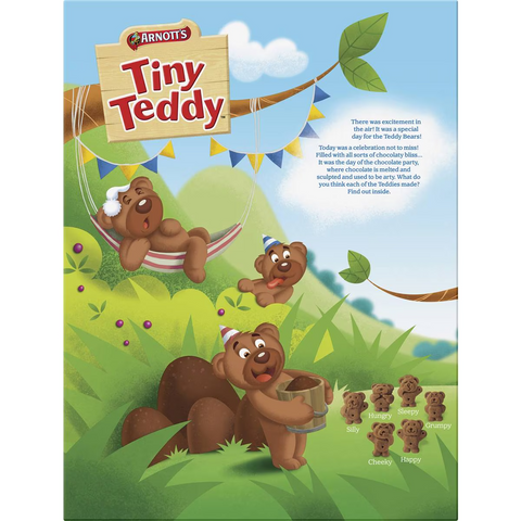 Arnott's Tiny Teddy Chocolate Multipack Biscuits 8 Pack