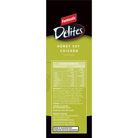 Fantastic Delites Snacks Honey Soy Chicken 100g