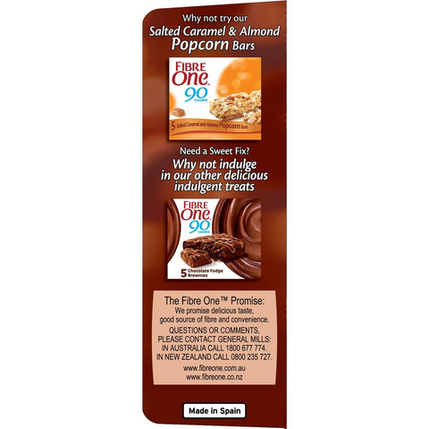 Fibre One 90 Calorie Milk Chocolate Popcorn & Pretzel Snack Bar 5 Pack