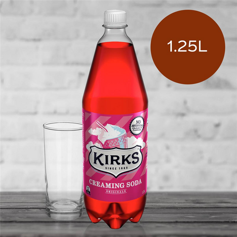Kirks Creaming Soda Soft Drink Bottle 1.25l