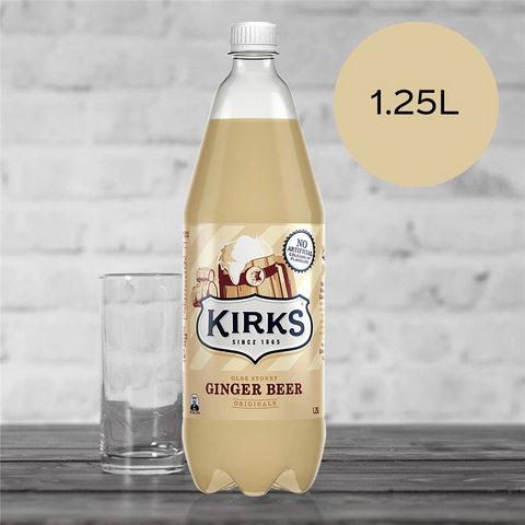 Kirks Ginger Beer Soft Drink Bottle 1.25l