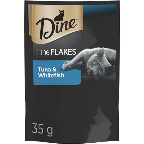 Dine Fine Flakes Tuna & Whitefish Wet Cat Food 35g