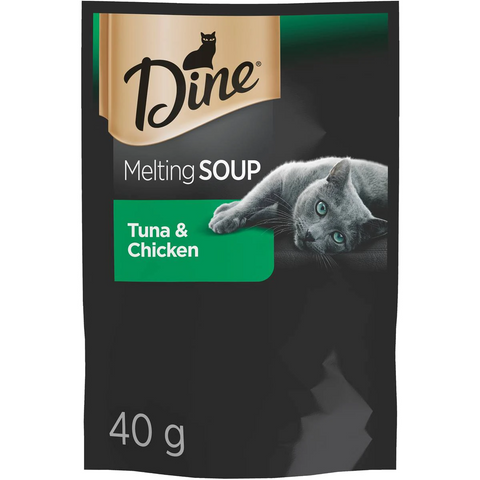 Dine Melting Soup Tuna & Chicken Wet Cat Food Treat 40g