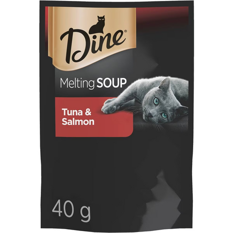 Dine Melting Soup Tuna & Salmon Wet Cat Food Treat 40g
