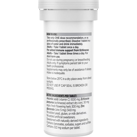 Blackmores Bio C 1000mg Echinacea + Zinc Vitamin C Effervescent Tablets 10 Pack