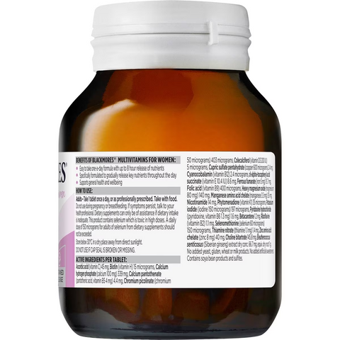 Blackmores Multivitamin For Women Sustained Release Tablets 60 Pack
