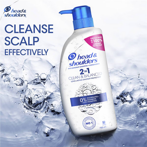 Head & Shoulders 2-in-1 Shampoo & Conditioner Clean & Balanced 750ml