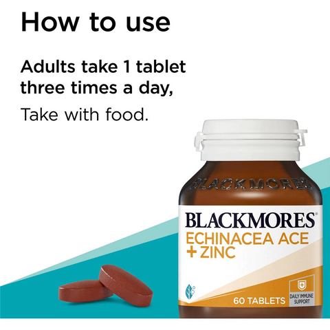 Blackmores Echinacea Ace + Zinc Vitamin C Immune Support Tablets 60 Pack