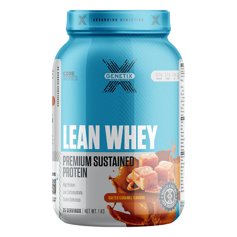 Genetix Nutrition Lean Whey Premium Sustained Protein Salted Caramel 1kg