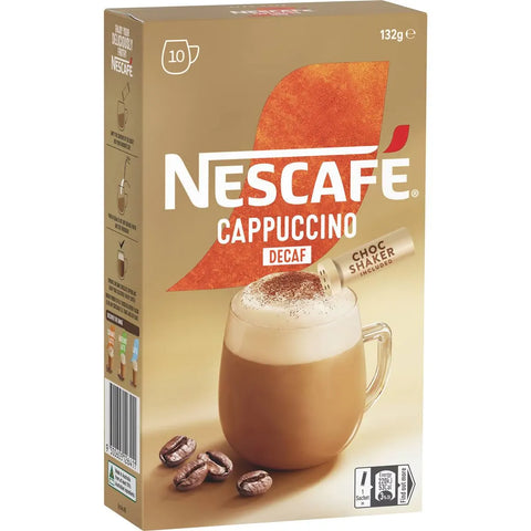 Nescafe Cappuccino Decaf Coffee Sachets 26 Pack