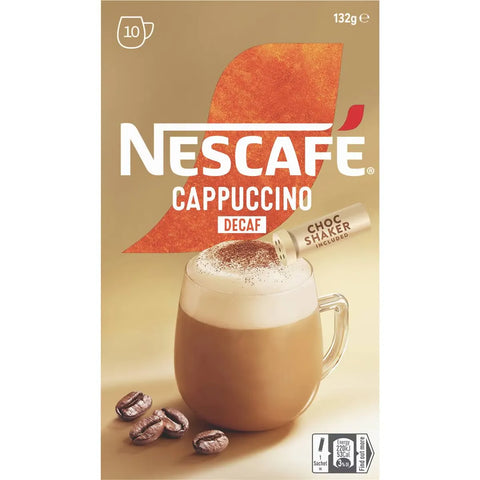 Nescafe Cappuccino Decaf Coffee Sachets 26 Pack