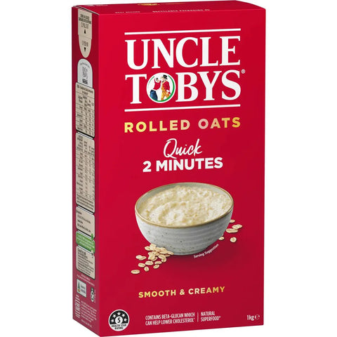 Uncle Tobys Oats Quick Rolled Oats Porridge 1kg