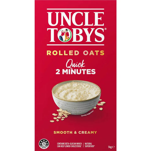 Uncle Tobys Oats Quick Rolled Oats Porridge 1kg