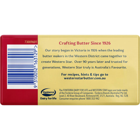 Western Star Original Salted Butter Block 500g