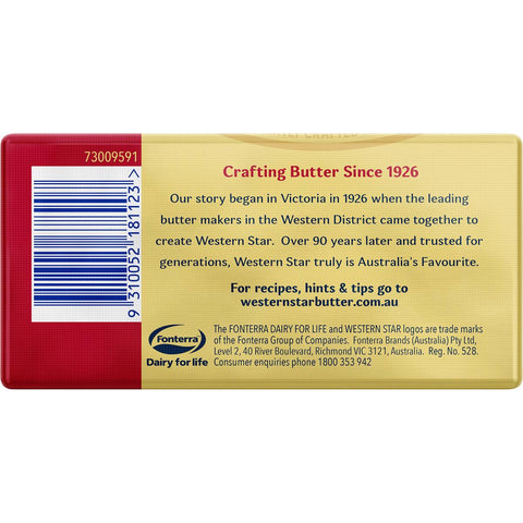 Western Star Original Salted Butter Block 250g