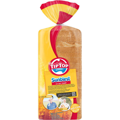 Tip Top Sunblest Soft White Toast Slice Bread Loaf 650g