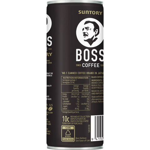 Suntory Boss Coffee Iced Long Black 237ml