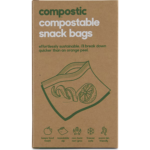 Compostic Compostable Snack Bags 20 Pack