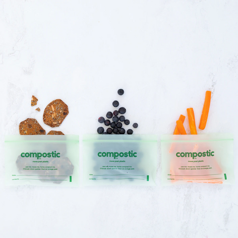 Compostic Compostable Snack Bags 20 Pack