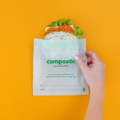 Compostic Compostable Sandwich Bags 15 Pack