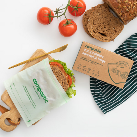 Compostic Compostable Sandwich Bags 15 Pack