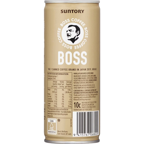 Suntory Boss Coffee Iced Vanilla Latte 237ml