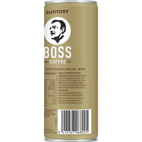 Suntory Boss Coffee Iced Vanilla Latte 237ml