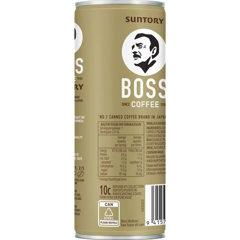 Suntory Boss Coffee Iced Vanilla Latte 237ml