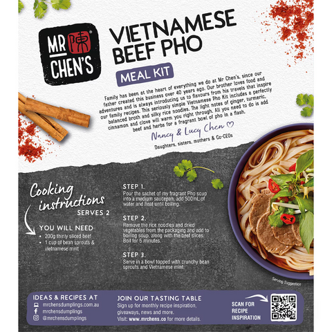 Mr Chen's Vietnamese Beef Pho Kit 500g