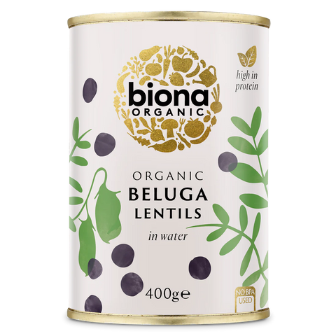 Biona Organic Beluga Lentils in Water - 400g