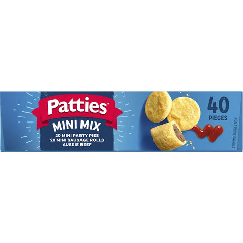 Patties Party Pack Mini Pies & Sausage Rolls 40 Pieces 1kg