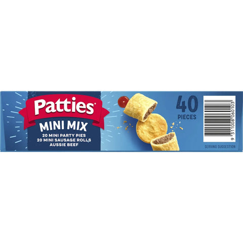 Patties Party Pack Mini Pies & Sausage Rolls 40 Pieces 1kg