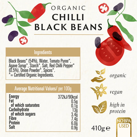 Biona Organic Chilli Black Beans - 410g