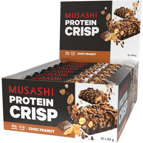 Musashi Crisp Protein Bar Chocolate Peanut, 60g