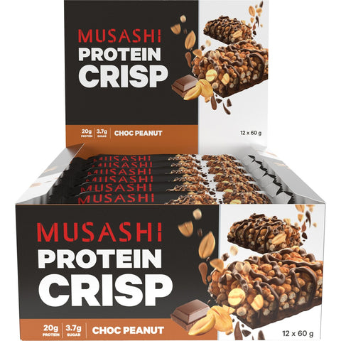 Musashi Crisp Protein Bar Chocolate Peanut, 60g