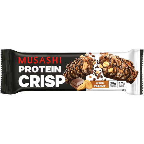 Musashi Crisp Protein Bar Chocolate Peanut, 60g