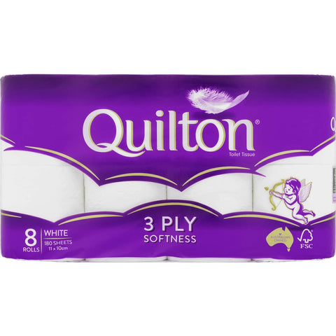 Quilton Classic Toilet Tissue 3 Ply 8 Pack