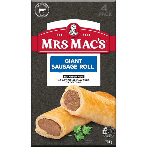 Mrs Mac's Giant Sausage Rolls 4 Pack 700g