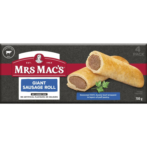 Mrs Mac's Giant Sausage Rolls 4 Pack 700g