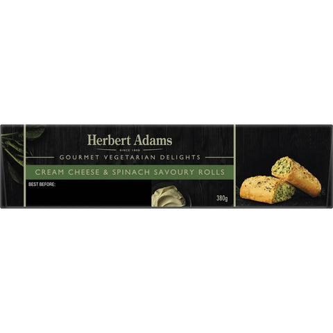 Herbert Adams Cream Cheese & Spinach Savoury Rolls 2 Pack