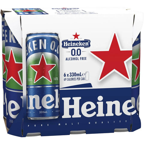 Heineken Alcohol Free Cans 330ml X6 Pack