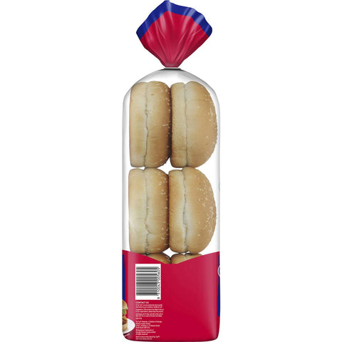 Tip Top White Bread Rolls Hamburger Buns 6 Pack