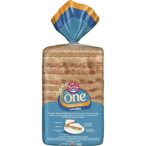 Tip Top The One Gluten Free Soft White Sandwich Slice Bread Loaf 550g